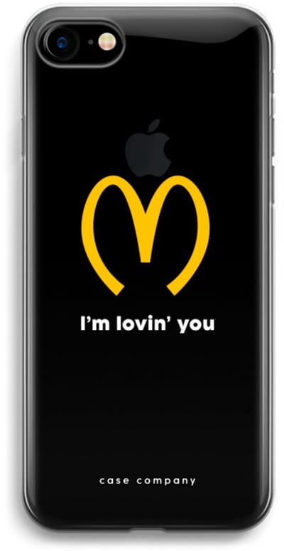 Case Company® - Hoesje geschikt voor iPhone 7 hoesje - I'm lovin' you - Soft Cover Telefoonhoesje - Bescherming aan alle Kanten en Schermrand