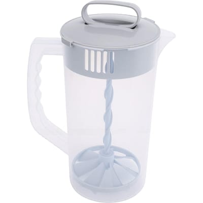 Pichet Mélangeur Anti-fuite Facile à Nettoyer Pichet à Mélanger les Boissons pour Limonade Smoothies Milkshakes L white