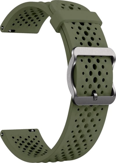 Siliconen bandje - geschikt voor Xiaomi Mi Watch / Watch 2 (PRO) / Watch S1 / Watch S1 Pro / Watch S2 / Watch S3 / Watch S4 / Watch S5 / Haylou / Redmi Watch 5 Active & Lite - legergroen