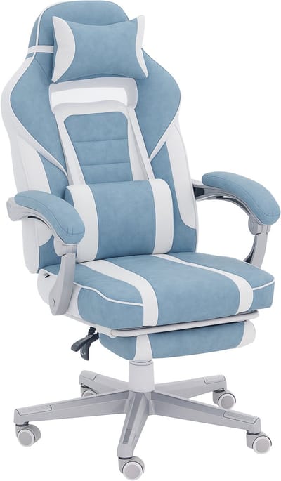 HOMCOM Gamingstoel - Polyurethaan - 63x63x123cm - Blauw