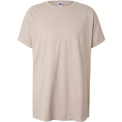 Urban Classics Long Shaped Turnup Tee Heren T-shirt - beige - XXL