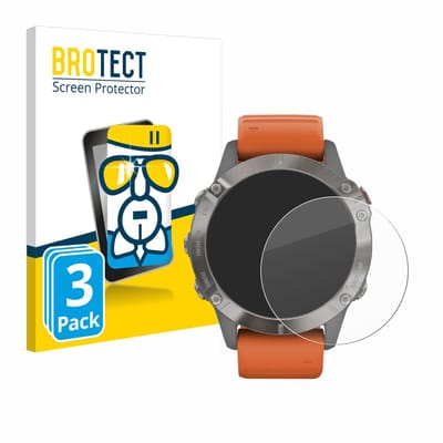Screenprotector 3 Stuks voor Garmin Fenix 6 Pro Solar Beschermglas transparant