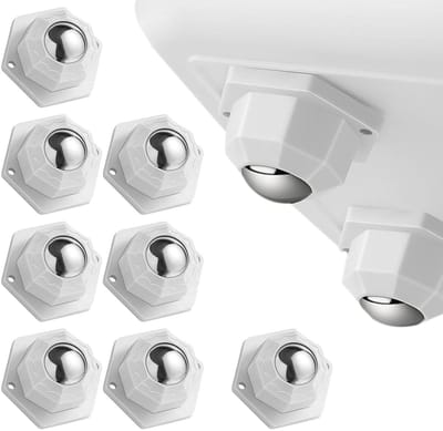 Dailygoods- Meubelwielen 8 stuks - Zwenkwielen 360° Beweging - Duurzaam ABS - Roestvrij Stalen Ballen - Geschikt voor Meubels - Hoge Draagcapaciteit 200 kg - Meubelrollen