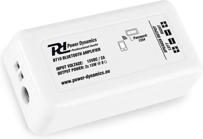 Versterker Bluetooth - Power Dynamics BT10 - Inbouw Bluetooth versterker 2x 30W