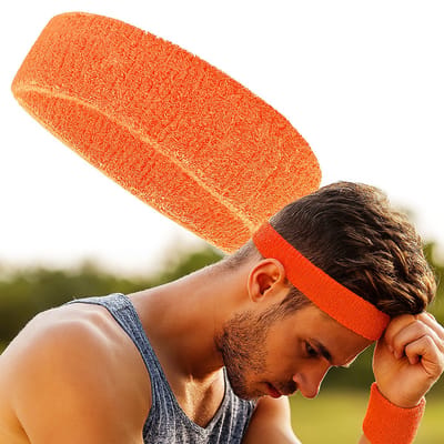 Hoofdband I Hoofdbandje I Zweetband I Zweetbandjes I Hoofd I Sportbandje I Oranje