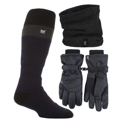 Heren Ski Set Nekwarmer Handschoenen & Thermische Ski Sokken Wintersportoutfit
