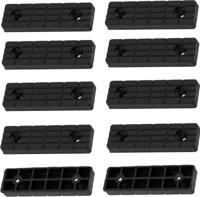 Meubelschaatsen - Vloerbeschermers meubels - Meubels verhogen - Met schroefkop verberging - 56 x 16 mm - Zwart