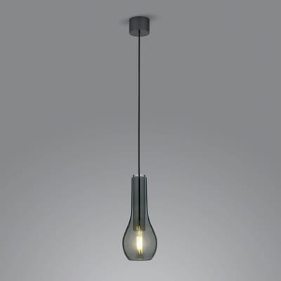 Helestra Hanglamp Gara met rookglas-kap, 1-lamp