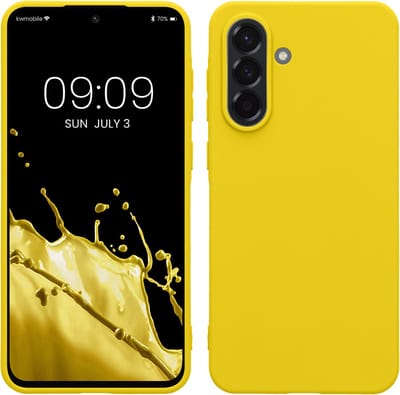 kwmobile telefoonhoesje geschikt voor Samsung Galaxy A56 5G - Hoesje voor smartphone - Back cover in stralend geel
