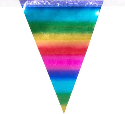 Boland - Folieminivlaggenlijn regenboog Multi - Regenboog - Regenboog