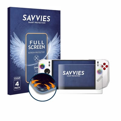 Savvies - Screenprotector voor MSI Claw A8 BZ2EM - Folie Beschermfolie transparant volledig dekking 4 Stuks