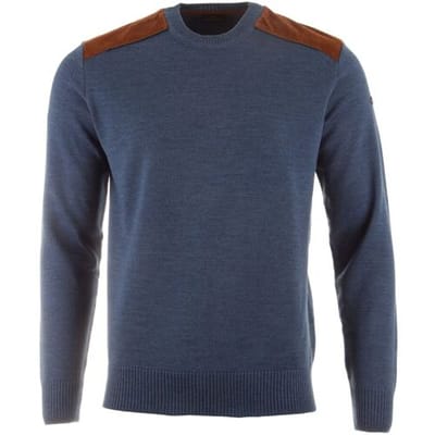 Paul & Shark Trui Wool Crewneck Velvet Contrasts Vintage Indigo / male