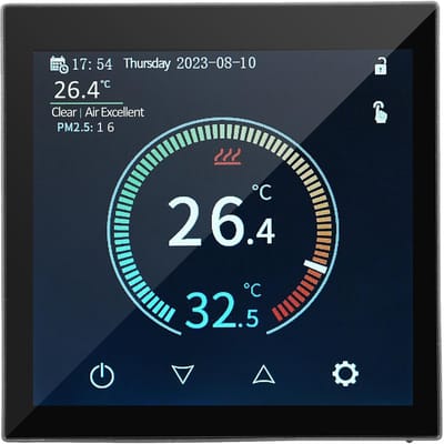 Digitale Thermostaat - Temperatuurregelaar - Energie Besparen - App Bediening - 41-95F - Zwart