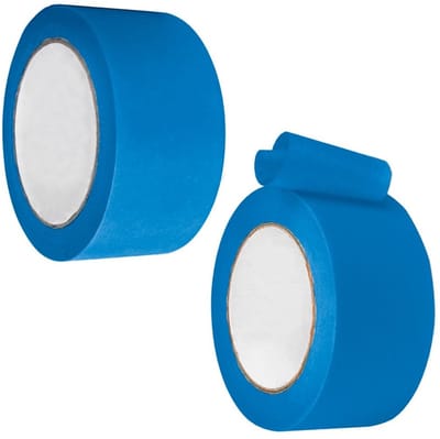 Dailygoods- Maskertape 2 Rollen - Blauw Papier 48 mm x 50 m - Goede Hechting - Eenvoudig Afscheurbaar - Geen Lijmresten - Voor Schilderen en Decoratie - Schilderstape