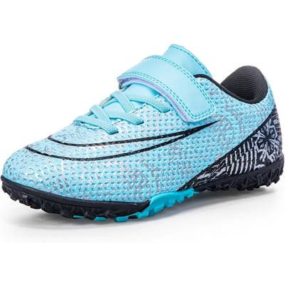 Chaussures de Football pour Enfants Gazon Société Entraînement en Salle Original Garçon Fille Chaussures de Football Crampons Antidérapants Bottes de Terrain de Football pour Enfants 30