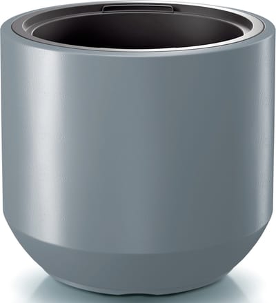 Prosperplast Plantenpot/bloempot Sevilla - buiten/binnen - kunststof - lichtgrijs - D39 x H35 cm - met binnenpot
