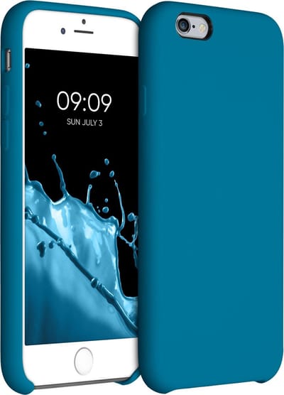 kwmobile telefoonhoesje geschikt voor Apple iPhone 6 / 6S - Hoesje met siliconen coating - Smartphone case in Caribisch blauw