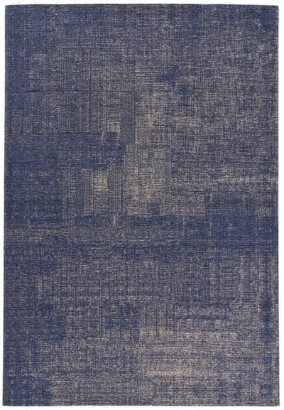 DÉJA Living Vloerkleed 155x230cm - Laagpolig Blauw Stof - Emren