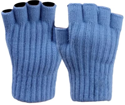 Warme Gebreide Halve Vinger Handschoenen – Unisex Vingerloze Winterhandschoenen van Dik Katoen, Elastisch en Ideaal voor Buitengebruik of Typen