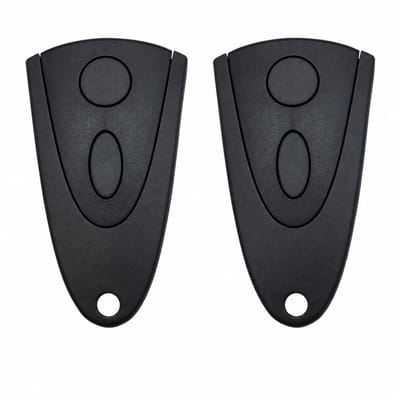 Handzender voor Novoferm Mini Novotron 502 / 504 / 512 – MAX43-2 – 433 MHz Garagedeur Afstandsbediening – 2 Stuks – Zwart