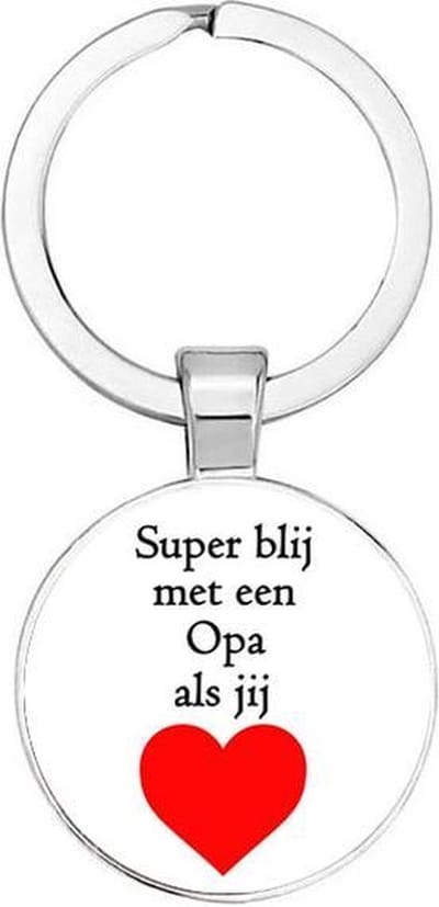 Akyol - Super blij met een opa als jij Sleutelhanger - Opa cadeau - Opa en oma cadeau - Opa boek- Opa - Grootvader - Leuk kado voor je opa om te geven - 2,5 x 2,5 CM