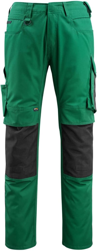 Mascot Unique Broek met kniezakken 12679-442 - Groen/Zwart - C56 - 76