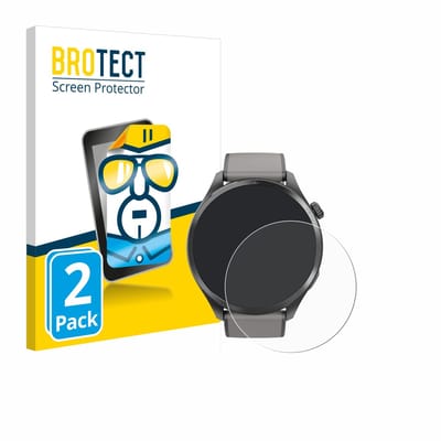 BROTECT - Screenprotector voor Hama Smartwatch 9000 - Folie Beschermfolie transparant 2 Stuks