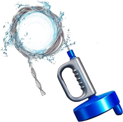 Afvoerpijpontstopper - ontstopper toilet - 4m Flexibele Buisspiraal Met Pistoolgrip - Voor Wasbak/Douche/Toilet - Ontstoppen Afvoer & Buisreiniging - ontstopper