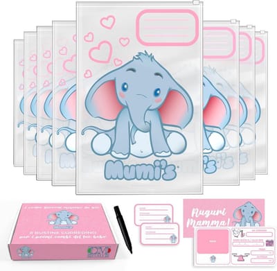 Set van 8 Organisatiezakjes voor Babywisseltas - Ziekenhuis & Onderweg - Met Etiketten