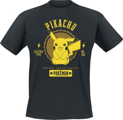 Pokémon Pikachu Heren T-shirt - zwart - XL