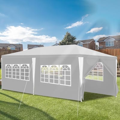 Garden Partytent met Zijwanden - Paviljoen - 3x6 - Waterdicht - Wit