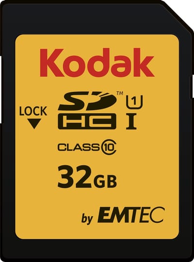 Kodak Premium Performance 580X® 32GB SDHC-kaart - Full HD - UHS-I U1 - Class 10 - V10 - SDHC Geheugenkaart