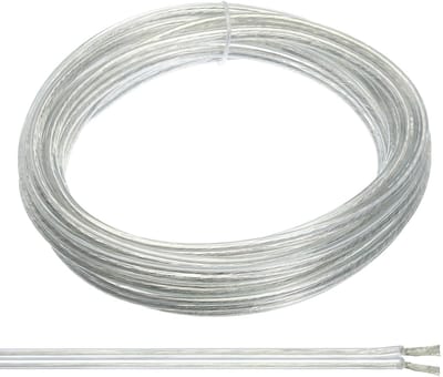 Flexibele 300V SPT-2 Lampkabel 4.6 Meter - Transparante PVC Geïsoleerde Stroomkabel voor LED Verlichting en Audio
