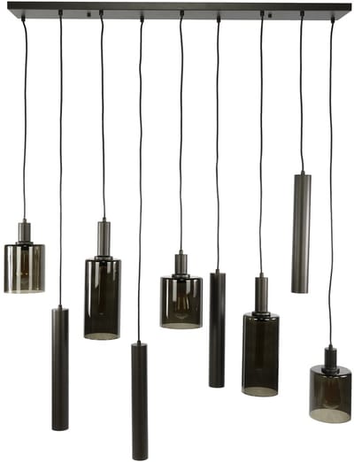 Giga Meubel Hanglamp Sepiora - Bruin - 9-Lichts - 116x22x150cm