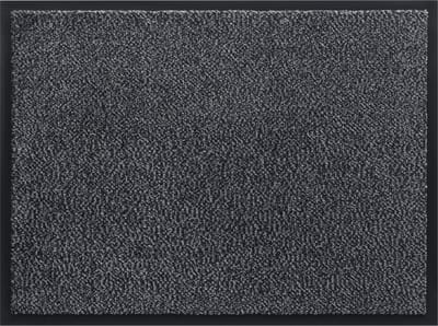 schoonloopmat - Antislip Deurmat - 80 x 120 cm - Donkergrijs / zwart