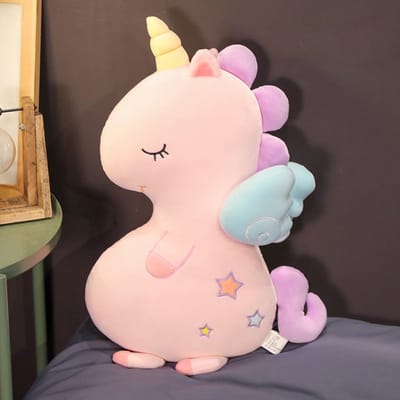 Schattige eenhoorn - Pluche speelgoed/Zachte eenhoornpop/Knuffel/Eenhoornpop/Kindercadeau Roze 70CM