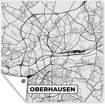 Tuin poster Stadskaart - Duitsland - Plattegrond - Oberhausen - Kaart - 200x200 cm - Tuindoek