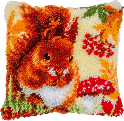 Vervaco - Knoopkussen kit - 40 x 40cm - Eekhoorn in de herfst - PN-0206643