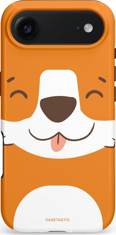 Casetastic hoesje geschikt voor Apple iPhone Air - MagSafe - Dubbellaagse bescherming - Knuffelkopjes vos - Fashion Case - Oranje Wit