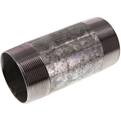 R 2 1/2'' Verzinkt Stalen Dubbele Pijpnippel 50 Bar DIN 2982 - 150mm