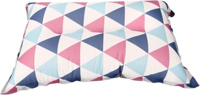 Automatisch opblaasbaar campingkussen met hoge elasticiteit, compressieschuim, etnische stijl - Rood/blauw