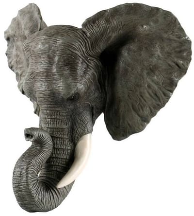 Olifantenkop groot 56x26x46 Wanddecoratie