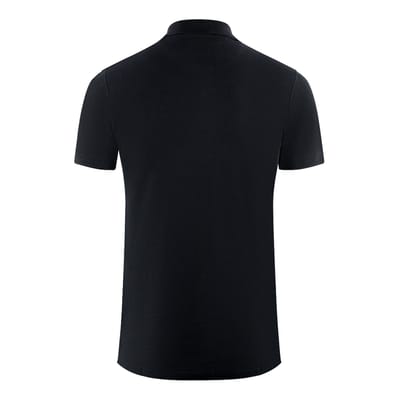 Aquascutum Boxed Logo Black Polo Shirt