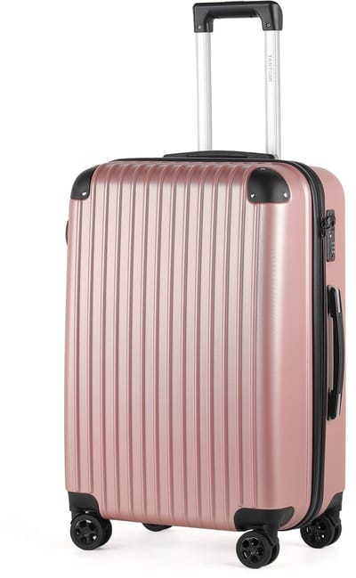TAN.TOMI Handbagage Koffer 41L – ABS Harde Reiskoffer – Lichtgewicht Trolley met Cijferslot – Cabin Size – 4 Wielen - Roségoud