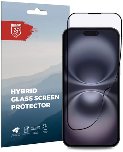 Rosso Hybrid Glass Geschikt voor Apple iPhone 16 Plus - PMMA Glas Screen Protector - Plexiglas - Ultradun - Beschermlaag - Ultra Clear