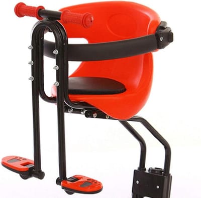 Fiets kinderzitje vooraan veiligheid kind fietszitje fietszitje fiets kinderzitjes voorstoel voor fietsen, kinderveiligheid, kinderzadel veiligheidskinderzitje stadsfietsen