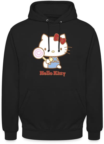 Hello Kitty Met Een Lollipop Hoodie Unisex