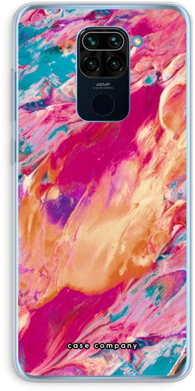 Case Company® - Hoesje geschikt voor Xiaomi Redmi Note 9 hoesje - Pastel Echoes - Soft Cover Telefoonhoesje - Bescherming aan alle Kanten en Schermrand