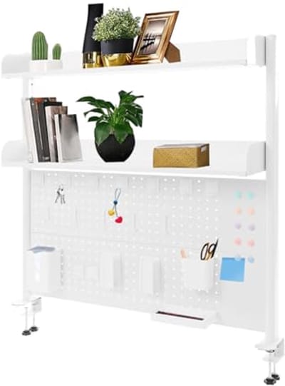 Modulair Bureau Insteekbord Rek voor Kantoor en Thuis - 3 Niveaus Organizer in Wit (100 x 95 cm)
