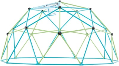 10FT geometrische klimkoepel voor kinderen, buitenspeeltuin met octopusnet en basketballen, draagvermogen 1000 lbs, eenvoudig te monteren speeltoestel voor in de achtertuin - perfect voor jongens en meisjes